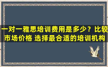 一对一雅思培训费用是多少？比较市场价格 选择最合适的培训机构